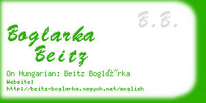 boglarka beitz business card